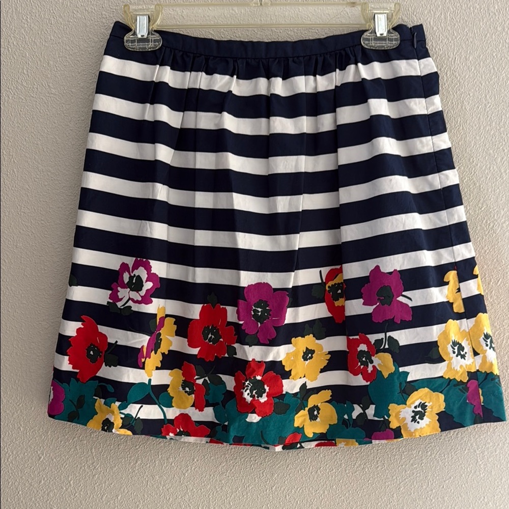 Banana Republic Striped and Floral Cotton Skirt - size 0